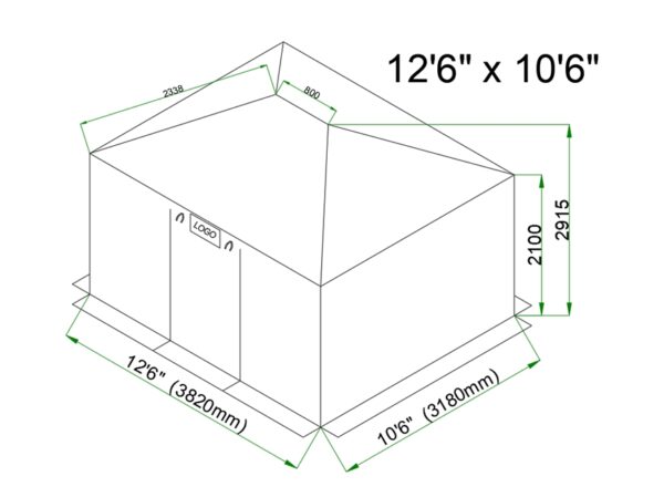 Housse Gazebo 10x12 Abris Taillefer