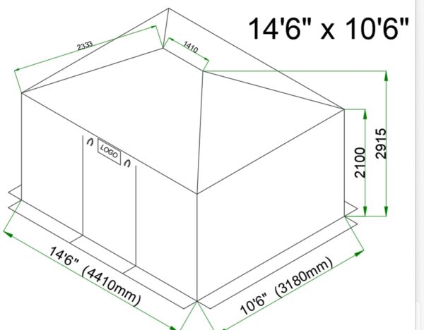 Housse Gazebo 10x14 Abris Taillefer